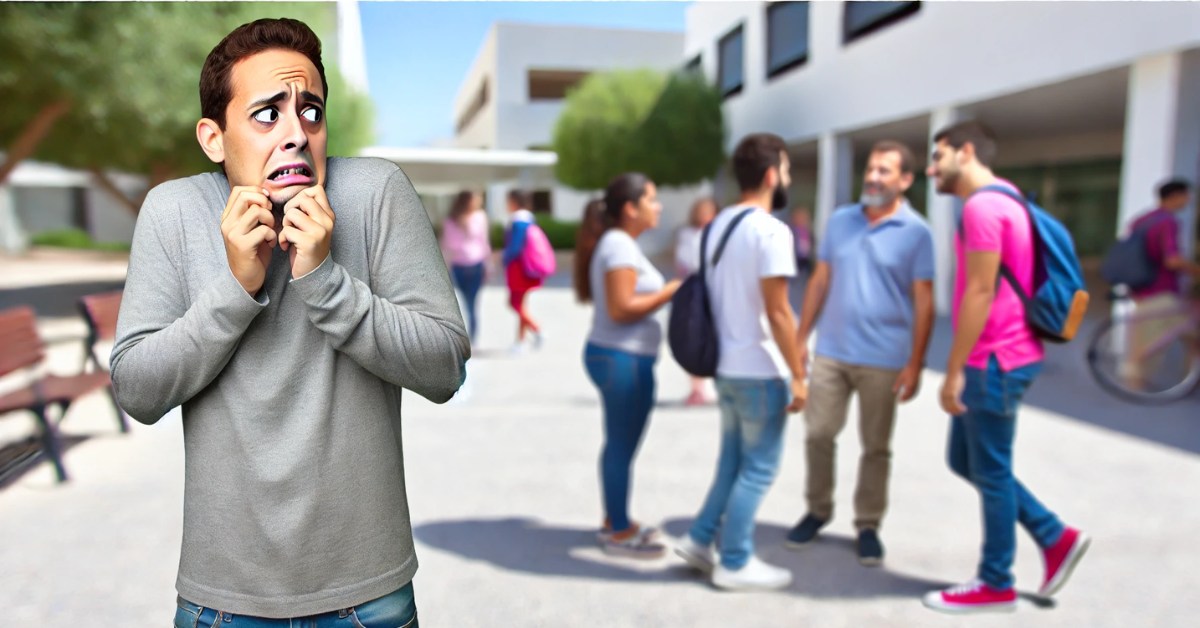 Person looking anxious in an outdoor setting, illustrating Agoraphobia: Fear of Open or Crowded Spaces.